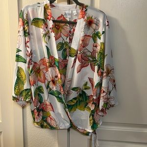 New York and Company faux wrap blouse